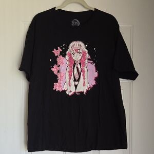 Demon Slayer Black Anime Graphic T-Shirt